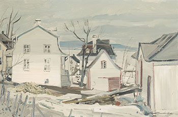 Houses and Barn - Château Richer, P. Que by Lorne Holland Bouchard