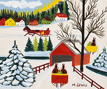 Winter Sleigh Ride by Maud Lewis