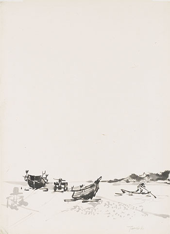 Boats 1960, Sumi by Takao Tanabe