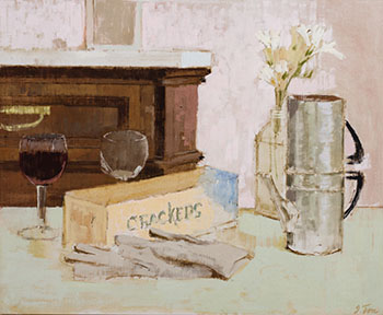 Still Life with Gloves and Coffee Pot by John Richard Fox