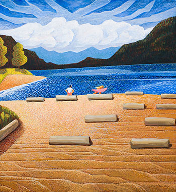 Woman Spreading Blanket 2 by Jack Darcus
