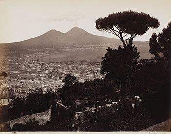 Napoli: Panorama da S Martine / Pompei: Foro Civile par Giorgio Sommer