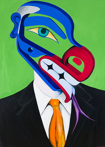 Untitled Portrait in Suit by Lawrence Paul Yuxweluptun