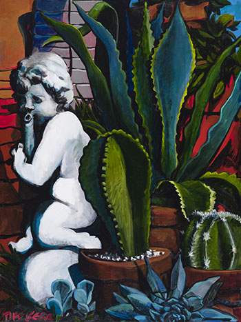 Cherub with Cactus by Tiko Kerr