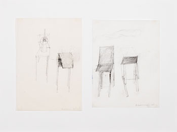 Diptych with chairs by Betty Roodish Goodwin