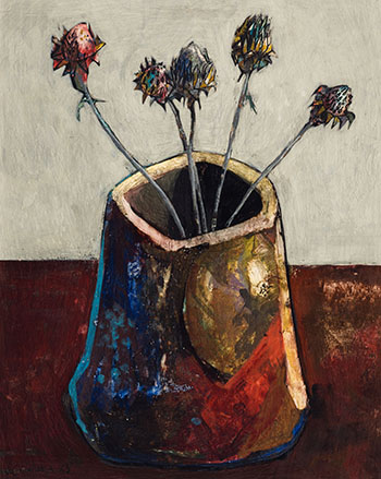 Untitled (Thistles in a vase) par Jesus Carlos Vilallonga