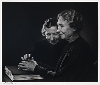Helen Keller with Polly Thompson by Yousuf Karsh