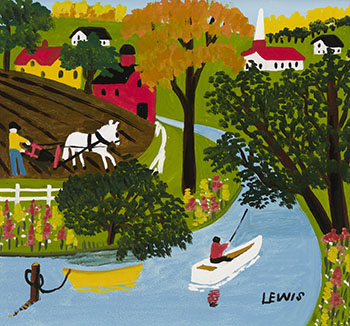 Ploughing and Fishing by Maud Lewis