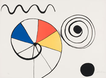 Spirales en trois couleurs by Alexander Calder