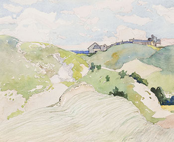 Farm Buildings on a Hill par Franklin Carmichael