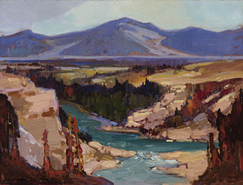 In the Foothills, Highwood River, Alberta by Leonard Richmond