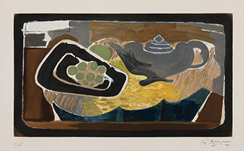 Théière et raisins by After Georges Braque