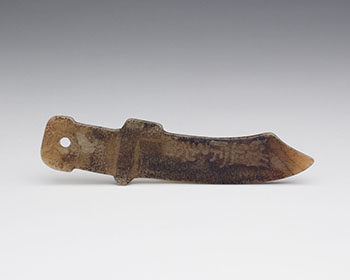 A Chinese Mottled Brown Jade Blade, 20th Century by  Chinese Art