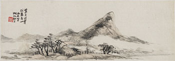 Miniature Mountain Landscape by Wu Hufan
