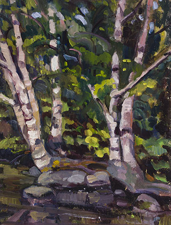Birch Trees, Lake Manitou, PQ by Nora Frances Elizabeth Collyer