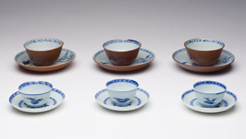 Six Pairs of Chinese Export Nanking Cargo Cups and Saucers, c. 1750 par  Chinese Art