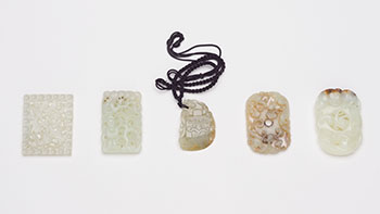 Five Chinese Jade Pendants, 19th/20th Century by  Chinese Art