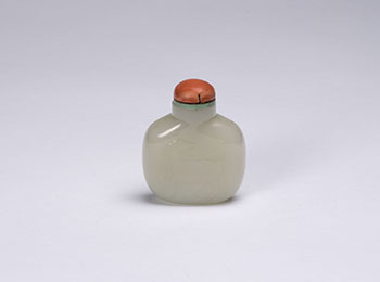 A Fine Chinese White Jade Horse Snuff Bottle, 19th Century by  Chinese Art