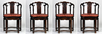 Set of Four Chinese Export-Style Armchairs, Qing Dynasty by  Chinese Art