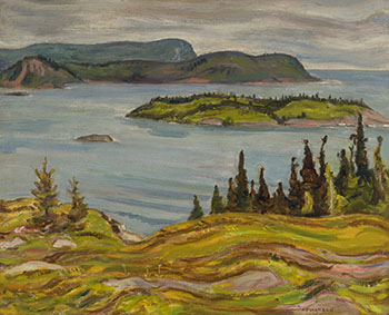 Entrance to Pukaskwa Bay, Algoma par Alexander Young (A.Y.) Jackson