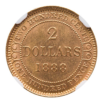 Newfoundland Gold 2 Dollars 1888, NGC MS61 par  Canada
