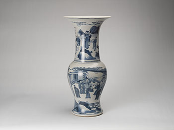 A Chinese Blue and White 'Figural' Yenyen Vase, Kangxi Period (1662-1722) par  Chinese Art