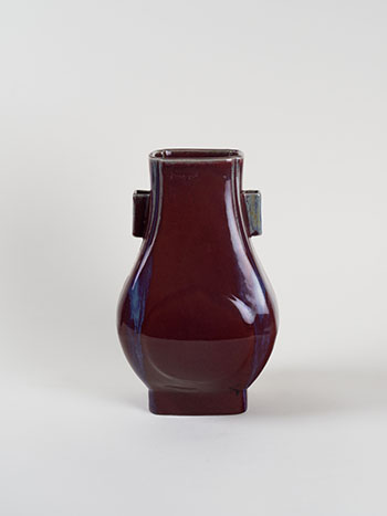 A Chinese Flambé Glazed Fanghu Vase, Daoguang Mark and Possibly of the Period (1821-1850) by  Chinese Art