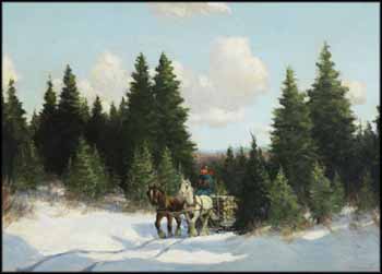 Hauling Logs in Winter by Frederick Simpson Coburn