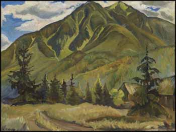 Silver Mountain, New Denver from the Coffee Shop par William Percival (W.P.) Weston