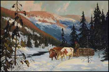 Hauling Logs by Frank Shirley Panabaker