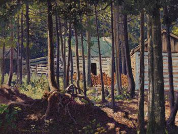 La maison dans bois by Frank Hans (Franz) Johnston