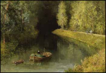 On the River Rance - Brittany Market Day par Frances Anne Beechey Hopkins
