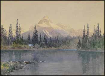 Cathedral Mountain from Lake O'Hara by Frederic Marlett Bell-Smith