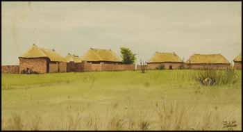 Buildings in a Field by Walter Joseph (W.J.) Phillips