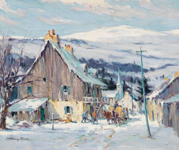 Village in Winter by Farquhar McGillivray Strachan Stewart       Knowles