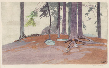 Rain, Lake of the Woods by Walter Joseph (W.J.) Phillips