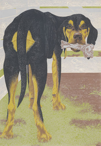 Dog with Bone by Alexander Colville