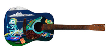 Painted Guitar by Lawrence Paul Yuxweluptun