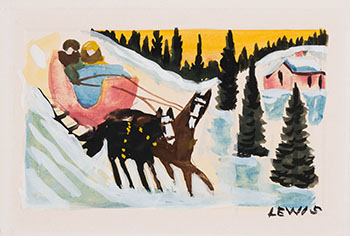 Sleigh Ride at Sunset by Maud Lewis
