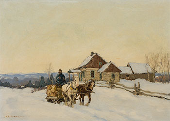 Winter Landscape at Ayer's Cliff, Quebec by Frederick Simpson Coburn