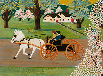 Horse-Drawn Carriage par Maud Lewis