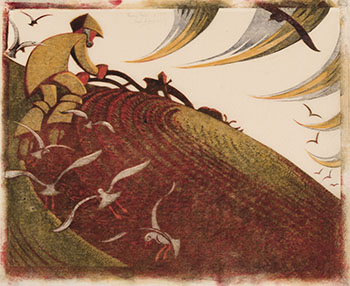 Ploughing Pasture par Sybil Andrews