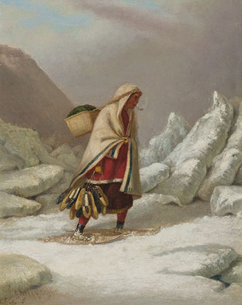The Moccasin Seller by Cornelius David Krieghoff