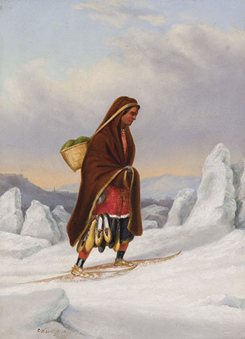 The Huron Moccasin Seller par Cornelius David Krieghoff