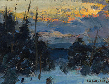 Crépuscule d’hiver, Québec par Marc-Aurèle de Foy Suzor-Coté