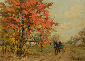 The Red Maple by Berthe Des Clayes