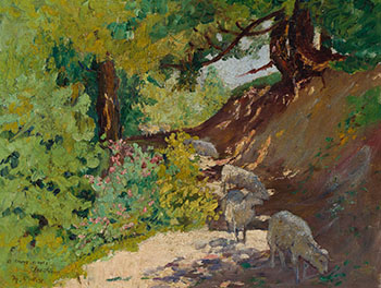 Brittany Landscape, Sheep in Dappled Light by Maurice Galbraith Cullen