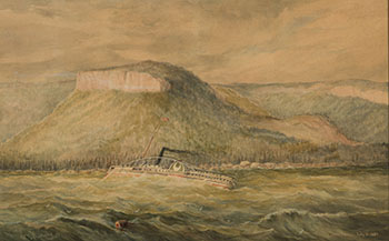 Ploughboy Sidewheeler, Off Lonely Island, Georgian Bay, July 1, 1859 by William Armstrong