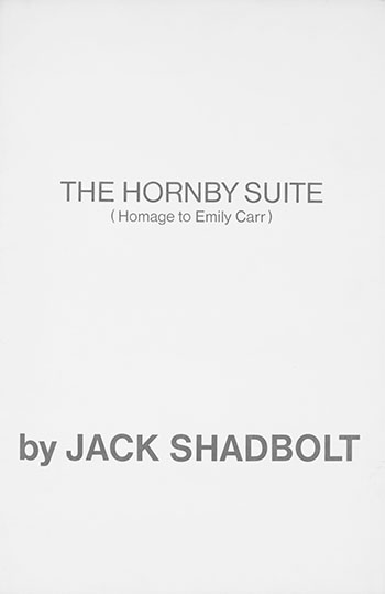 The Hornby Suite (Homage to Emily Carr): Fifteen Works par Jack Leonard Shadbolt