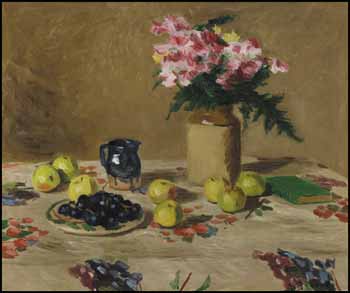 Still Life with Fruit and Flowers par William Goodridge Roberts